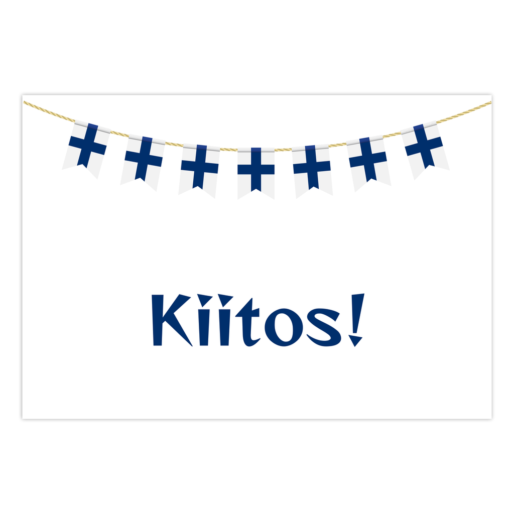 Kiitos (Thank You) Folded Cards (Blank Inside)