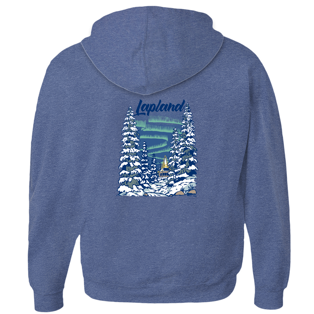 Vintage Lapland Zip-Up Hoodie (Unisex, S-2XL)