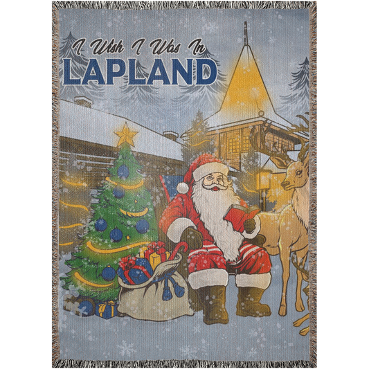 Lapland Santa Woven Throw Blanket