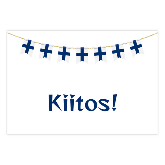 Kiitos (Thank You) Folded Cards (Blank Inside)