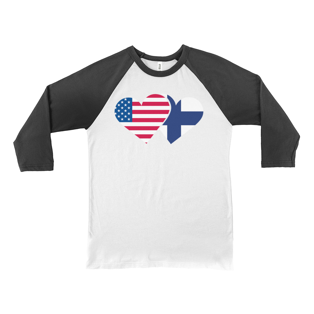 American-Finnish Baseball-Style Long Sleeve Shirt (Unisex XS-2XL)