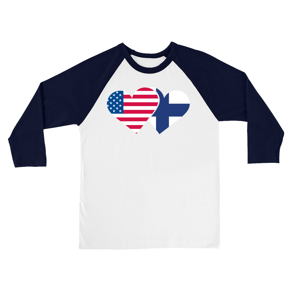 American-Finnish Baseball-Style Long Sleeve Shirt (Unisex XS-2XL)