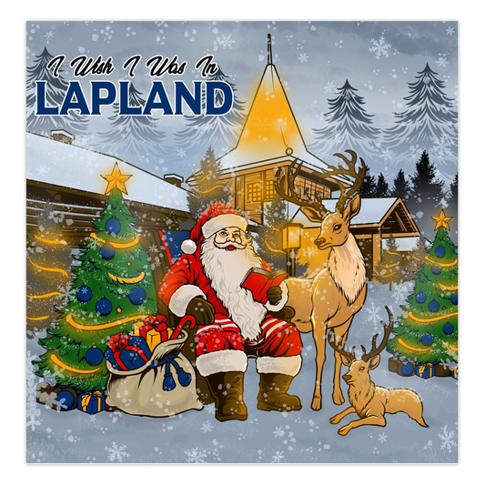 I Wish I Was in Lapland with Santa Note Cards (Blank Inside)