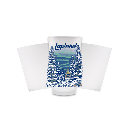 Vintage Lapland Frosted Pint Glass (16 oz)