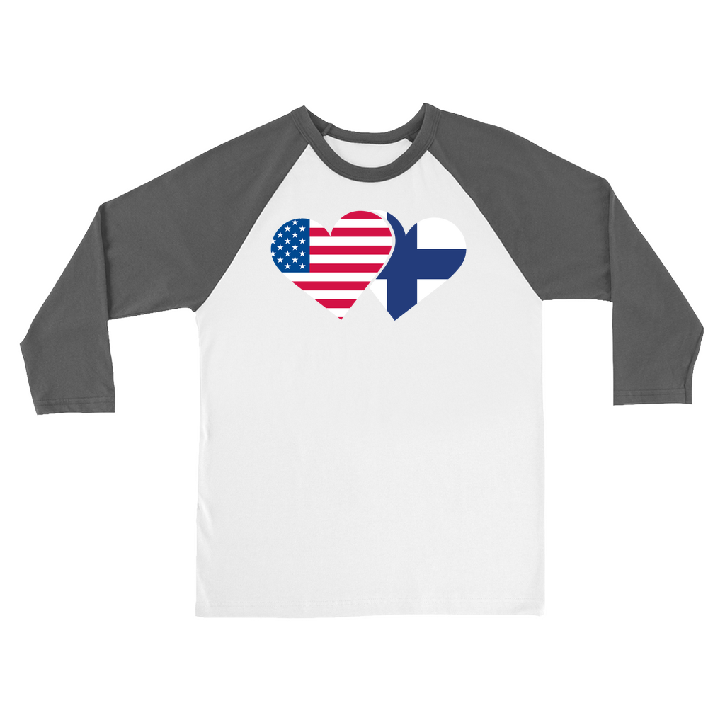 American-Finnish Baseball-Style Long Sleeve Shirt (Unisex XS-2XL)