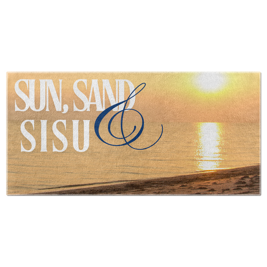 Sun, Sand, & Sisu Beach Towel