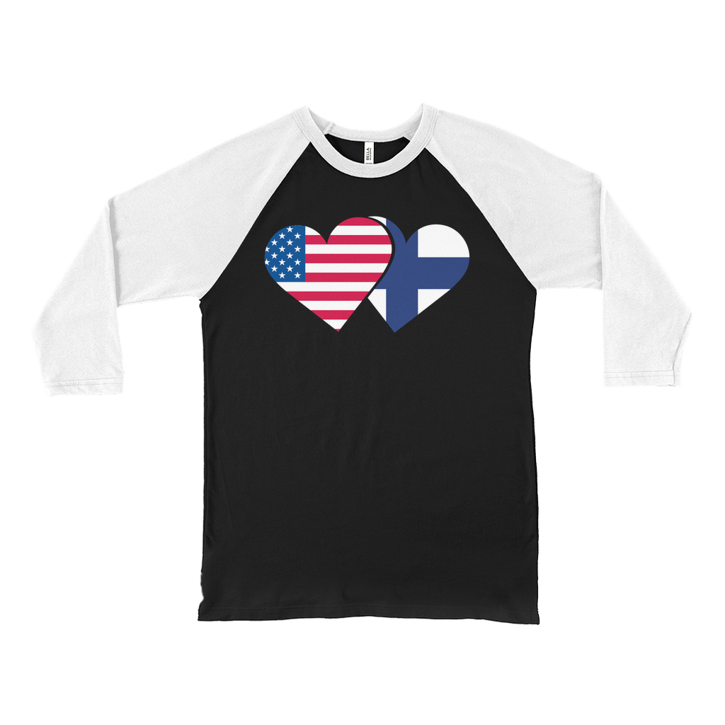 American-Finnish Baseball-Style Long Sleeve Shirt (Unisex XS-2XL)