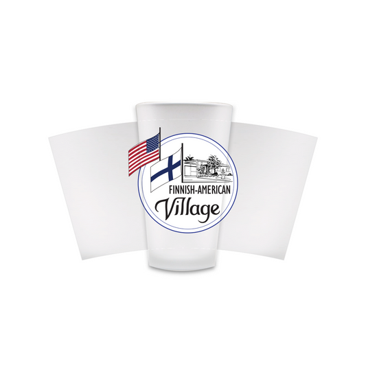 Finnish-American Village Frosted Pint Glass (16 oz)